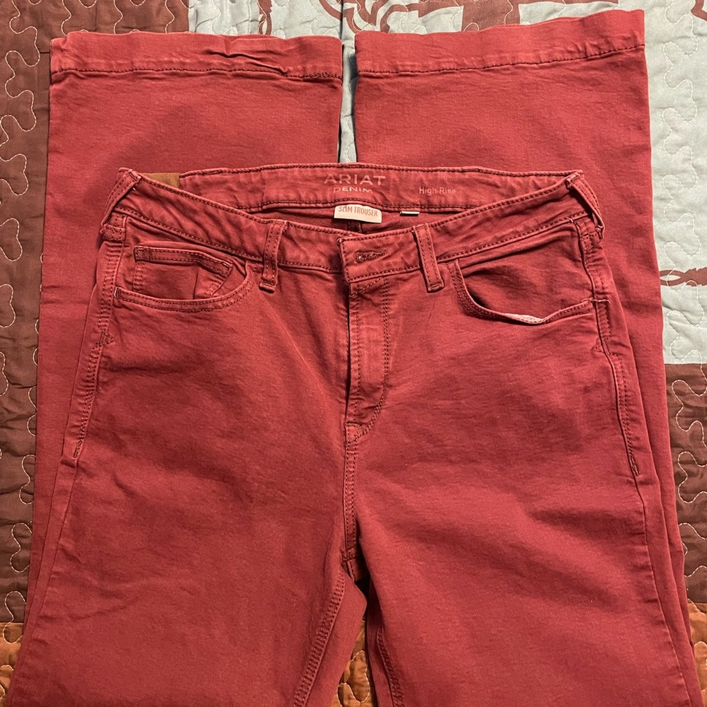 Ariat High Rise Red Denim Jeans
